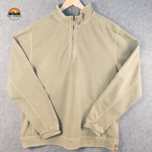 Tommy Bahama Pullover Sweater Light Green Long Sleeve 1/4 Zip Vacation Men's XL